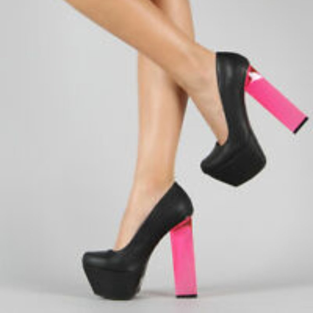 FOUND ISO! Qupid "Monte-2" Lucite Block Heels @lovenushuz - Picture 8 of 13